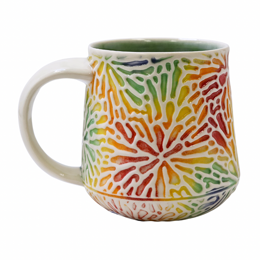 Patterned Mugs - Reds