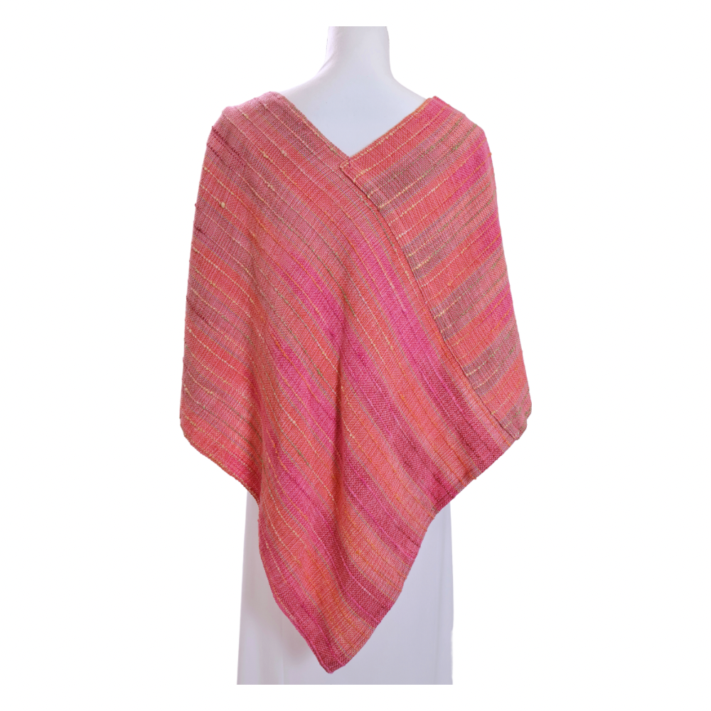 Pink Zinnias Twist Shawl