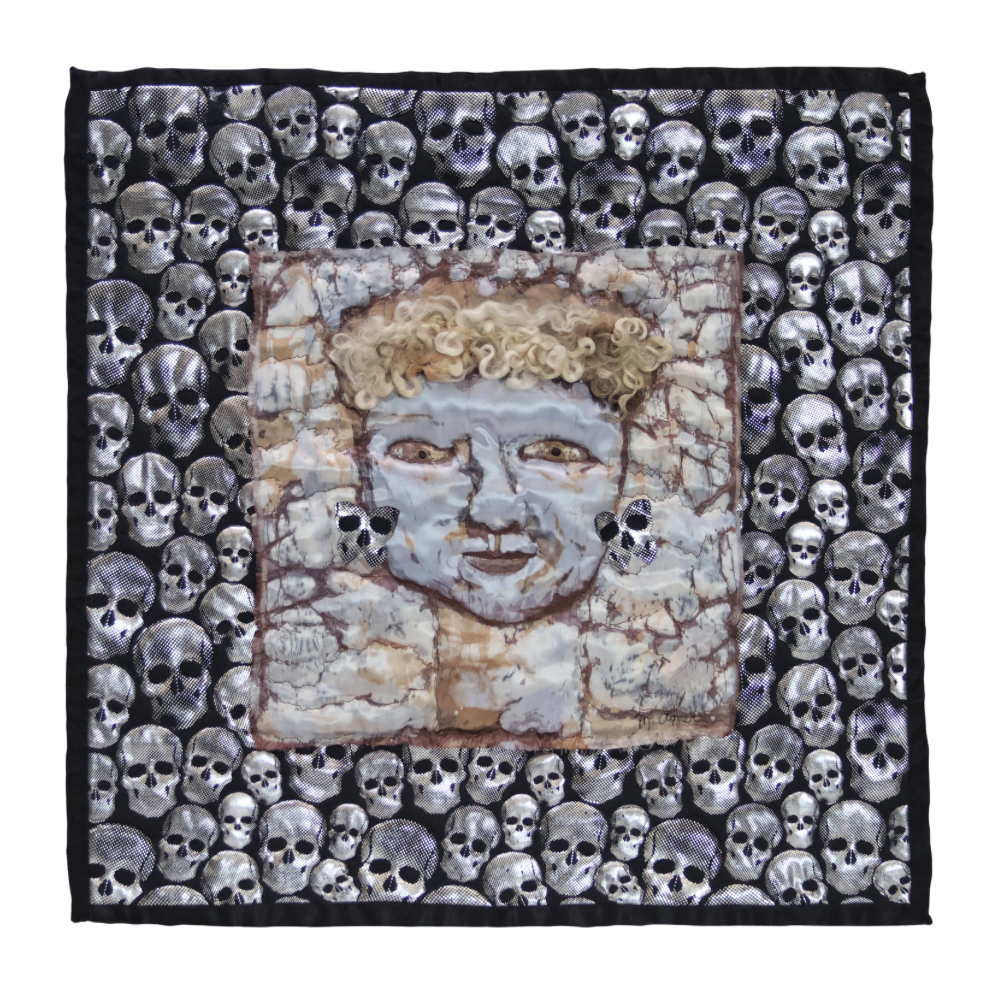 #9 Silver Memento Mori Quilt