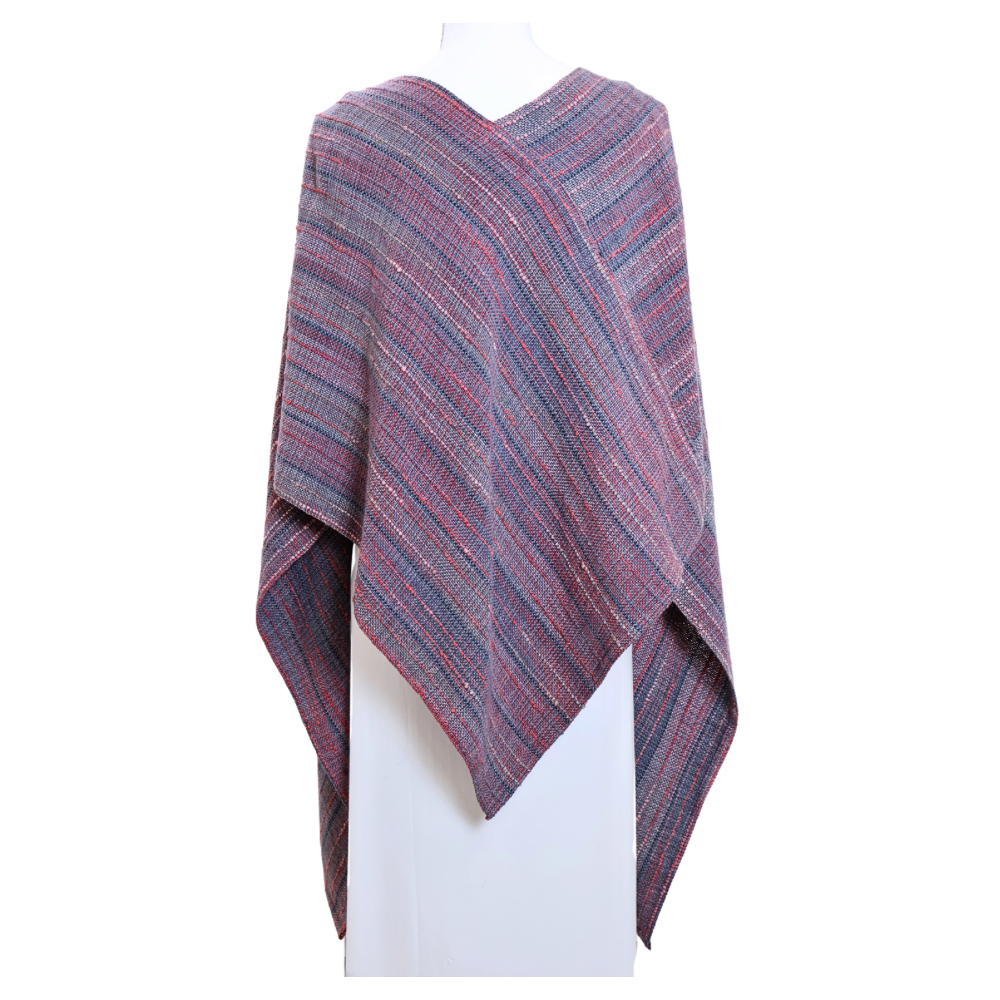 Cranberry V-Back Shawl
