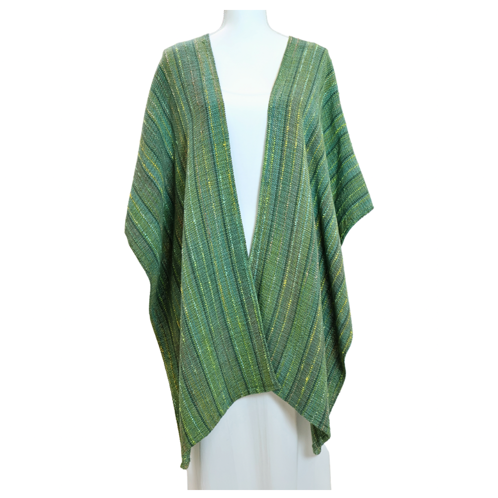 Green Leaves V-Back Shawl