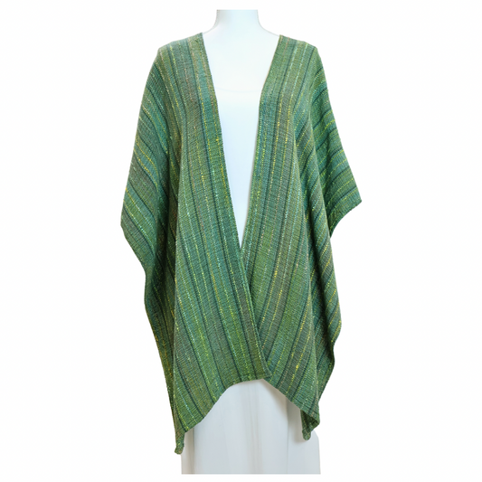 Green Leaves V-Back Shawl