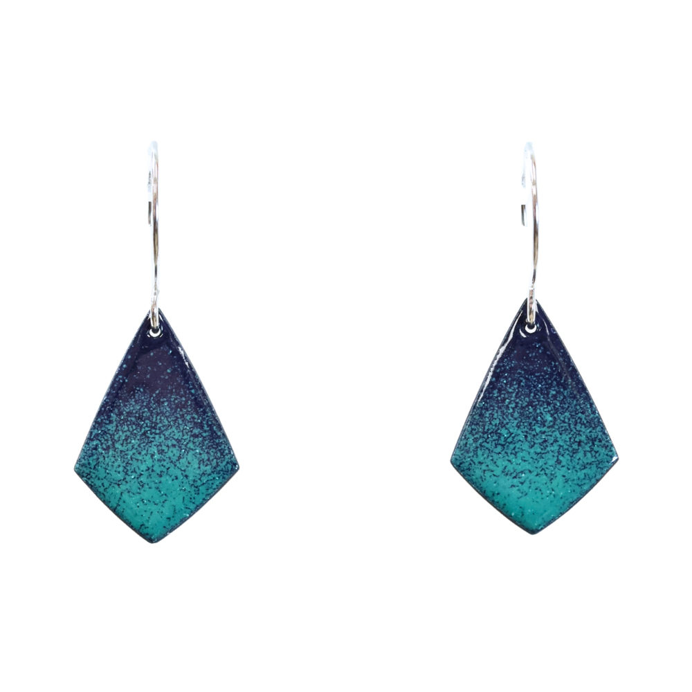 Sm. Diamond Fan Earrings. Midnight GFE6