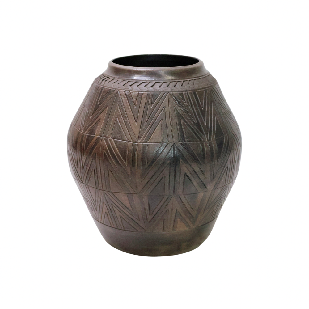 Black Terra Sigillata Pot 6.19 6