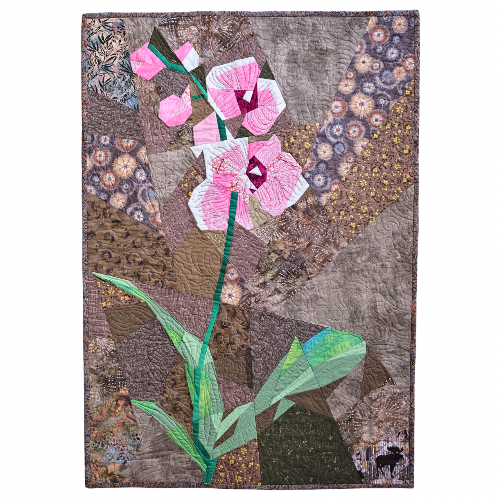Pink Orchid on Mocha Mousse