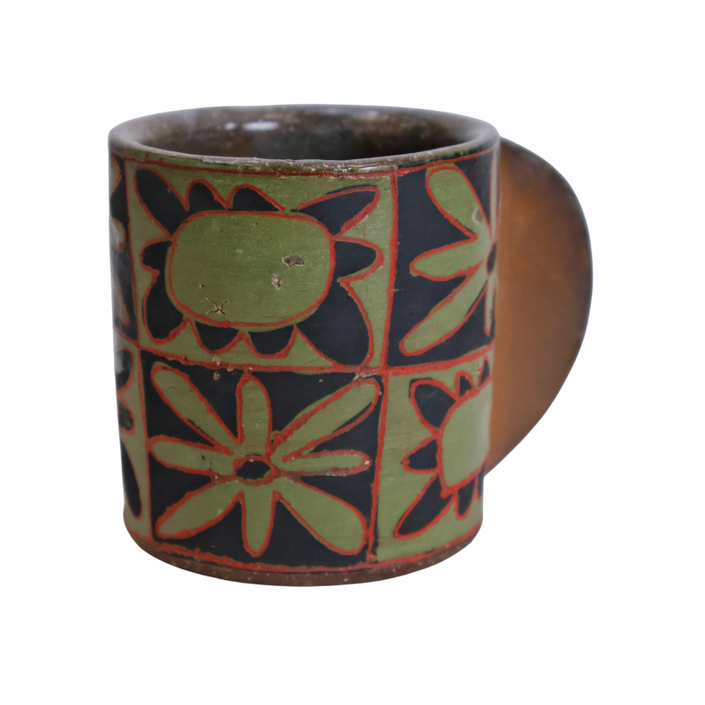 Flower Mug Solid Handle
