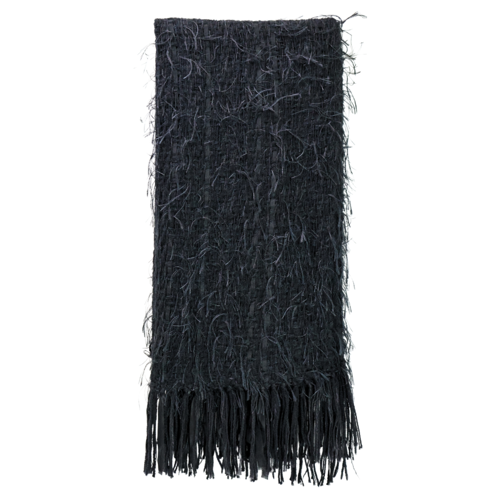 Handwoven Mohair Shawl/Wrap - Black