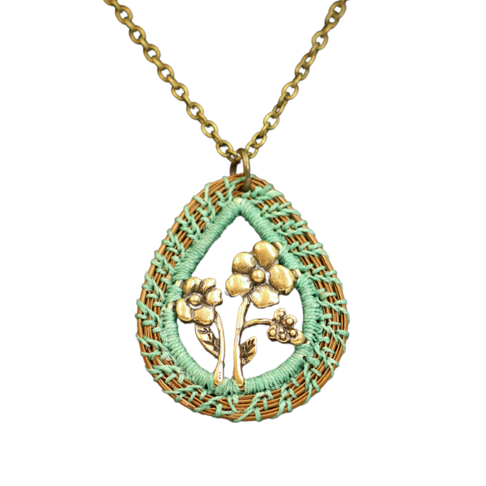 Pine Needle Pendant Necklace