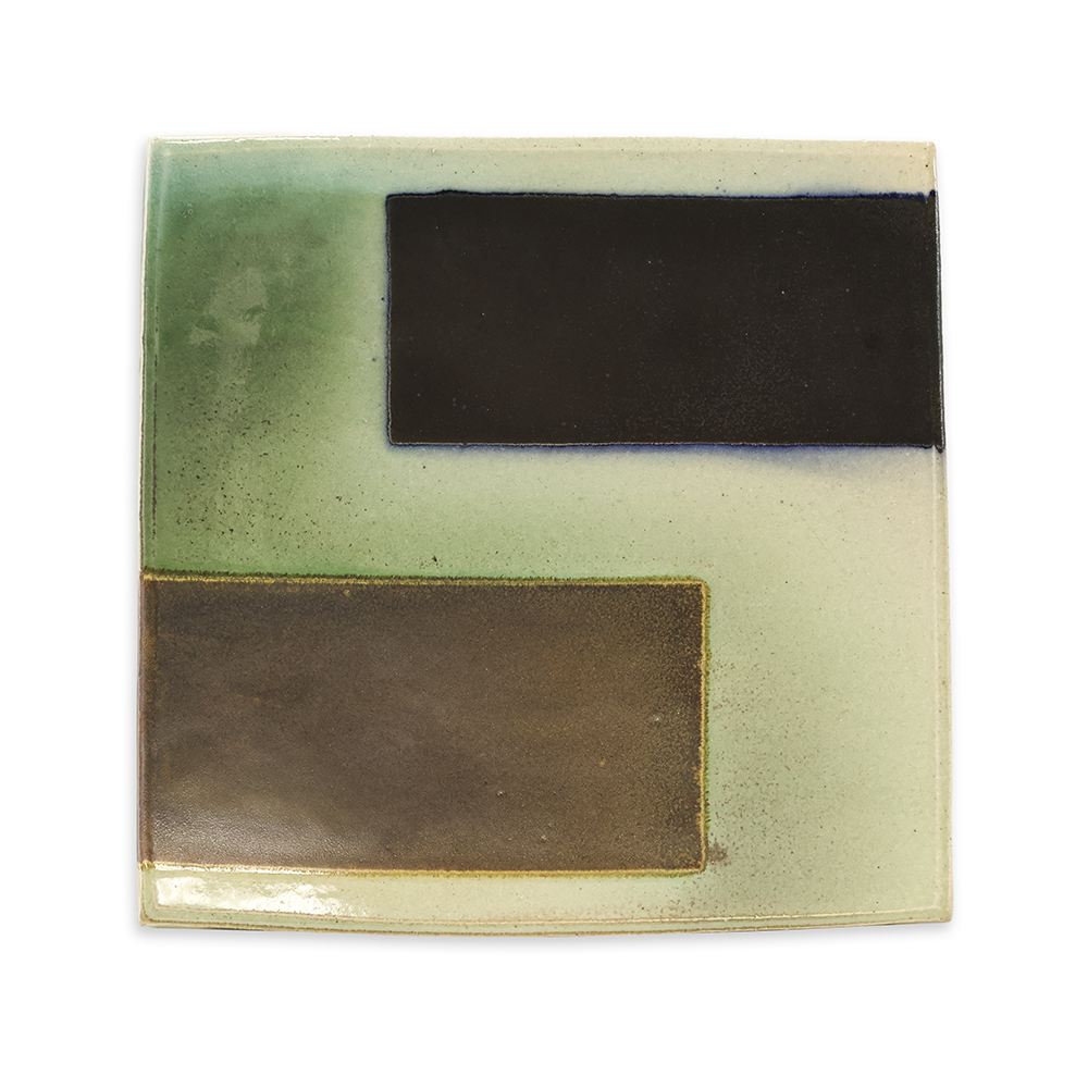 Wall Platter Grn/Blk/Brw