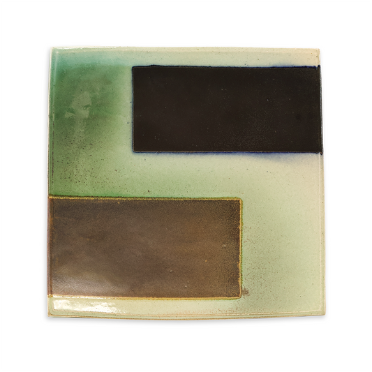 Wall Platter Grn/Blk/Brw