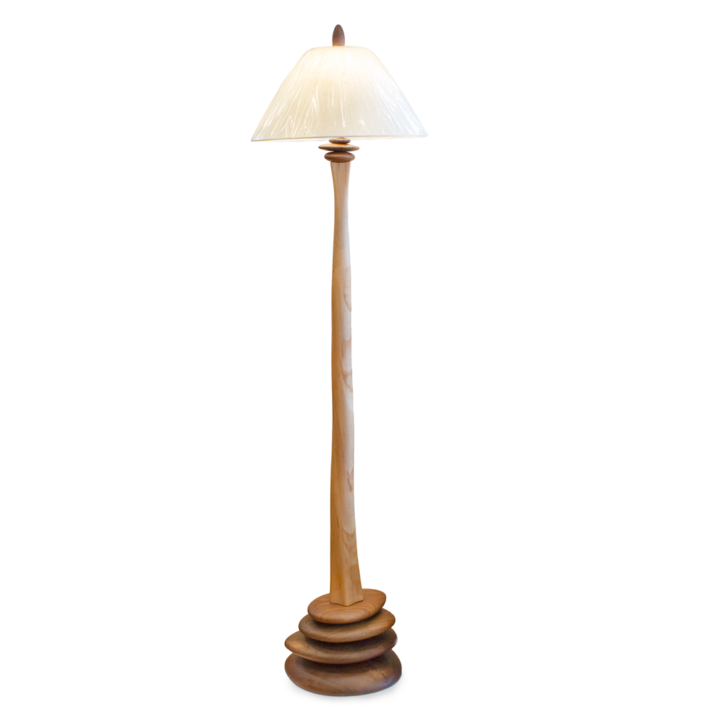 Floor Lamp in Walnut/Maple