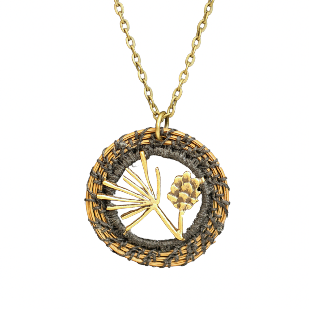 Pine Needle Pendant Necklace