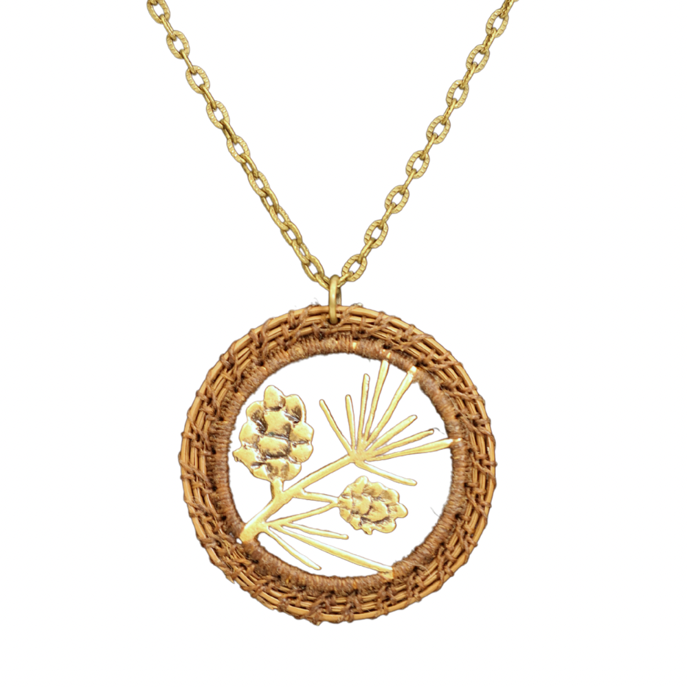 Pine Needle Pendant Necklace