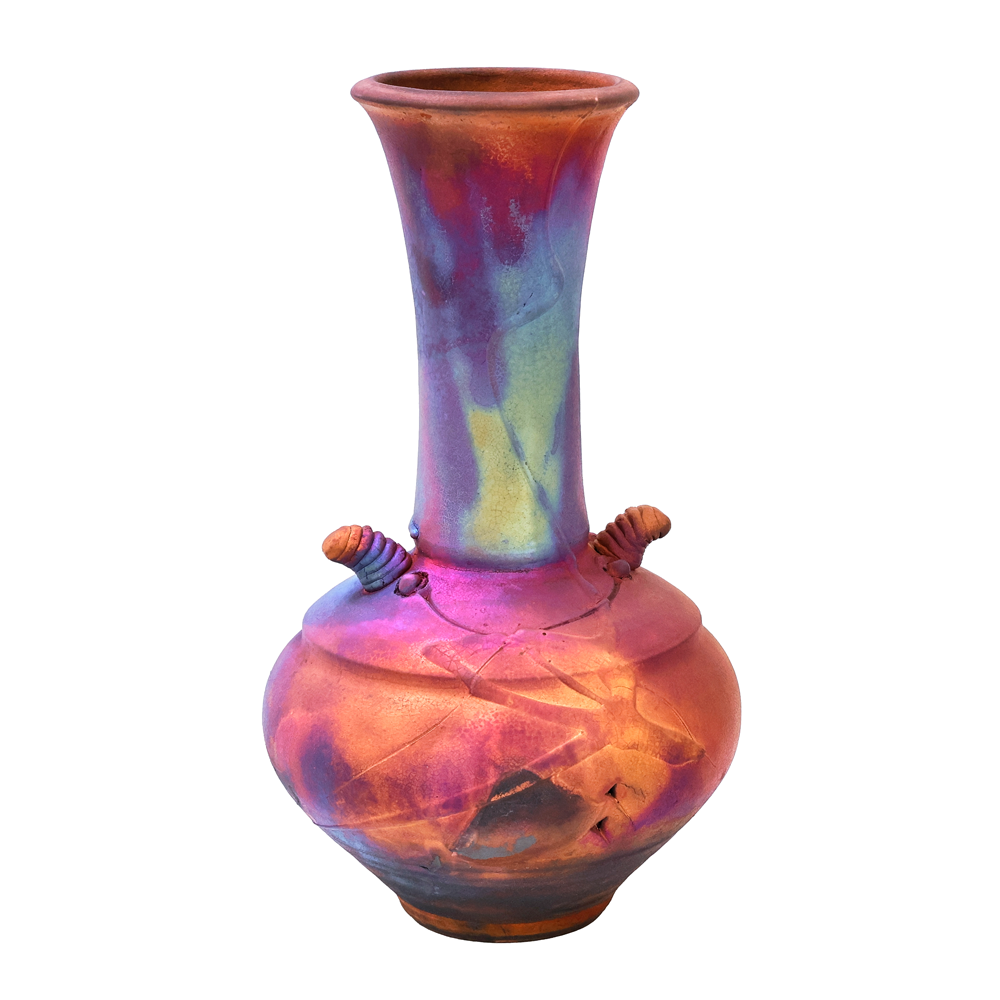 Tall Fluted Neck Vase