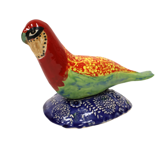 Ared and Yellow Bird Sculpture