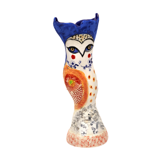 Tall Owl Vase #1