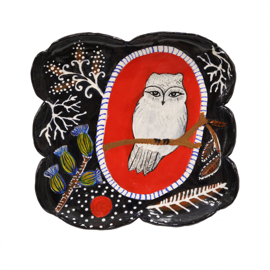 White Owl - Red Oval