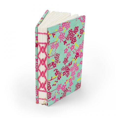 Green & Pink Flower Book