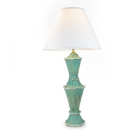 Tall Turquoise Lamp