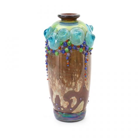 Turquoise Bead Vase