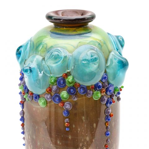 Turquoise Bead Vase