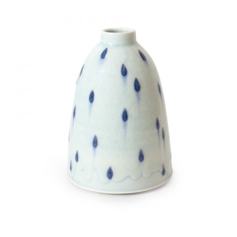 Vase - Blue Raindrops