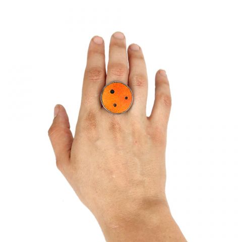 Planet Ring-Matte Orange