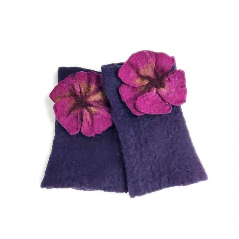 Purple Poppy Mittens
