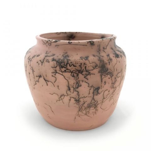 Small Pink Horsehair Pot