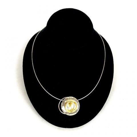 Textured Circle Necklace