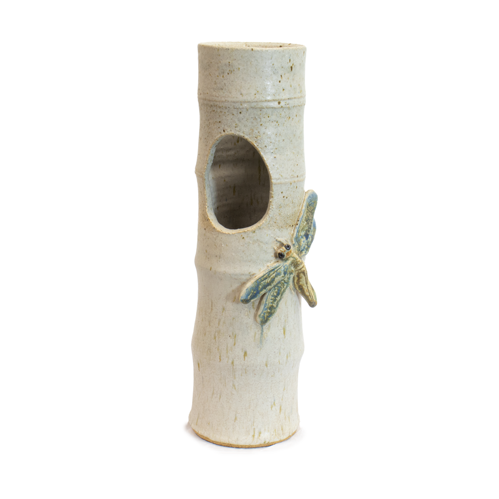 Bamboo Vase w/ Dragonfly