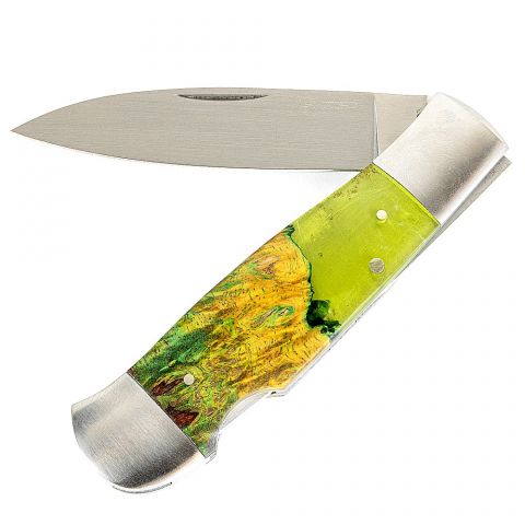 Pronghorn Ash Wood Acrylic Knife